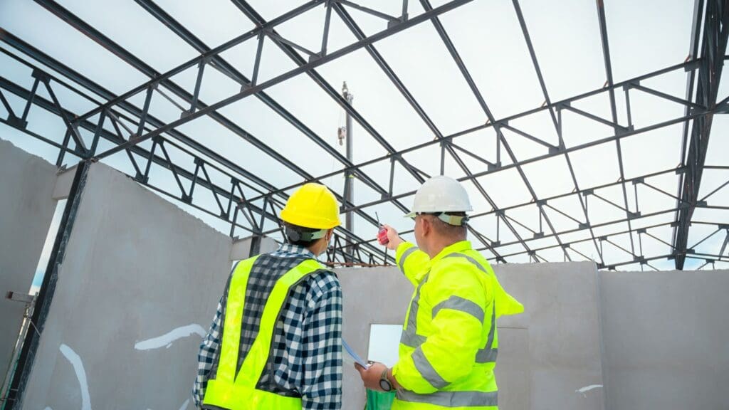 Ingenieros civiles trabajando en el diseño estructural y cálculo de edificaciones para garantizar estabilidad y seguridad en proyectos de construcción.