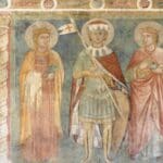 Detalle de obra de arte medieval con fuerte carga simbólica, típica del lenguaje visual sacro y doctrinal de la Edad Media.