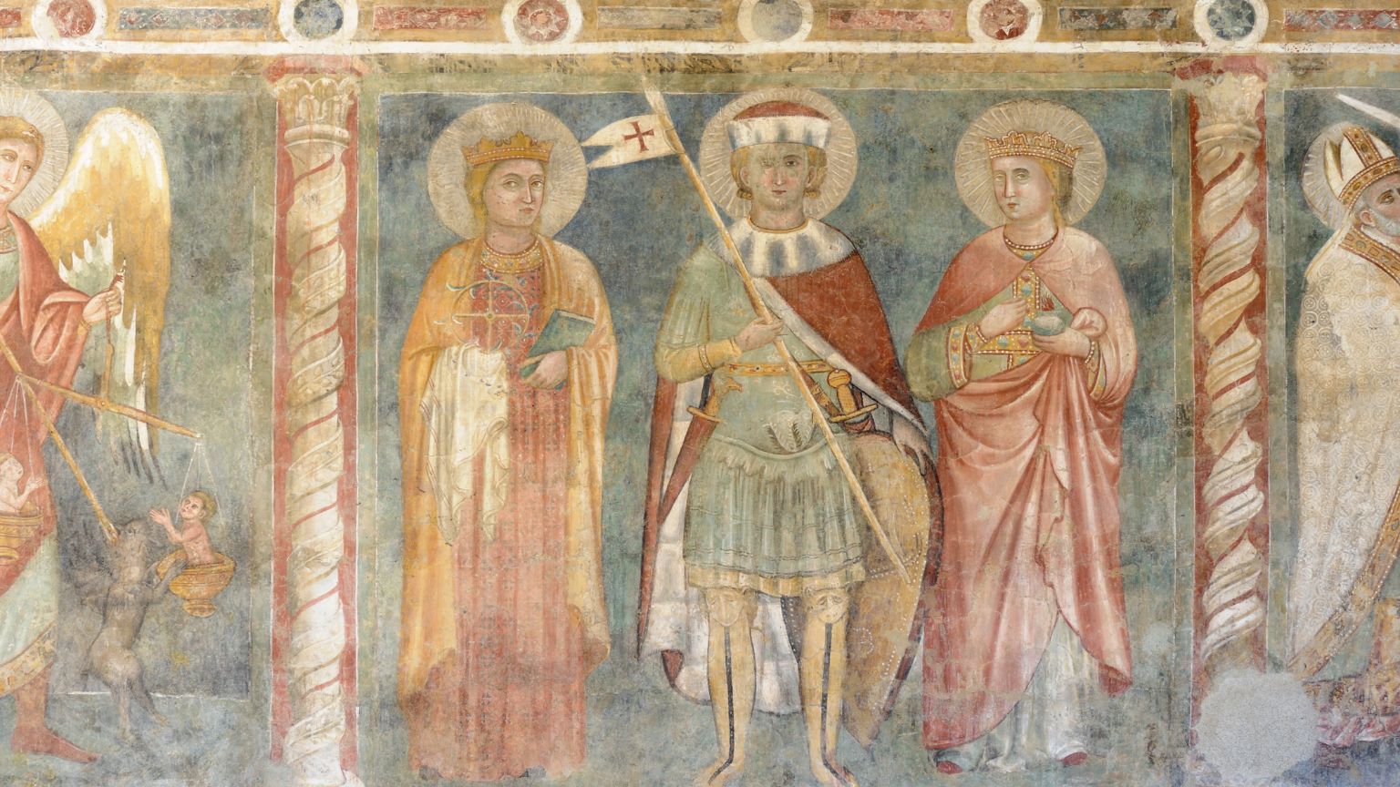 Detalle de obra de arte medieval con fuerte carga simbólica, típica del lenguaje visual sacro y doctrinal de la Edad Media.