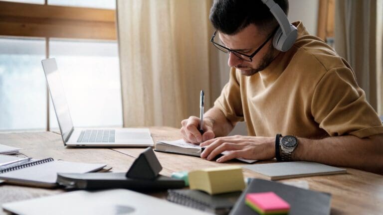 Estudiante en un instituto de formación profesional, como parte de un programa de FP en Madrid.