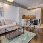 Ejemplo de tapicería en la decoración de interiores moderna