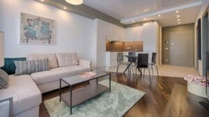 Ejemplo de tapicería en la decoración de interiores moderna