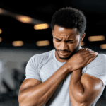 Deportista lesionado aprendiendo ejercicios a evitar con lesión en CrossFit.