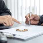 Emprendedor firmando los documentos legales para crear una sociedad limitada en España