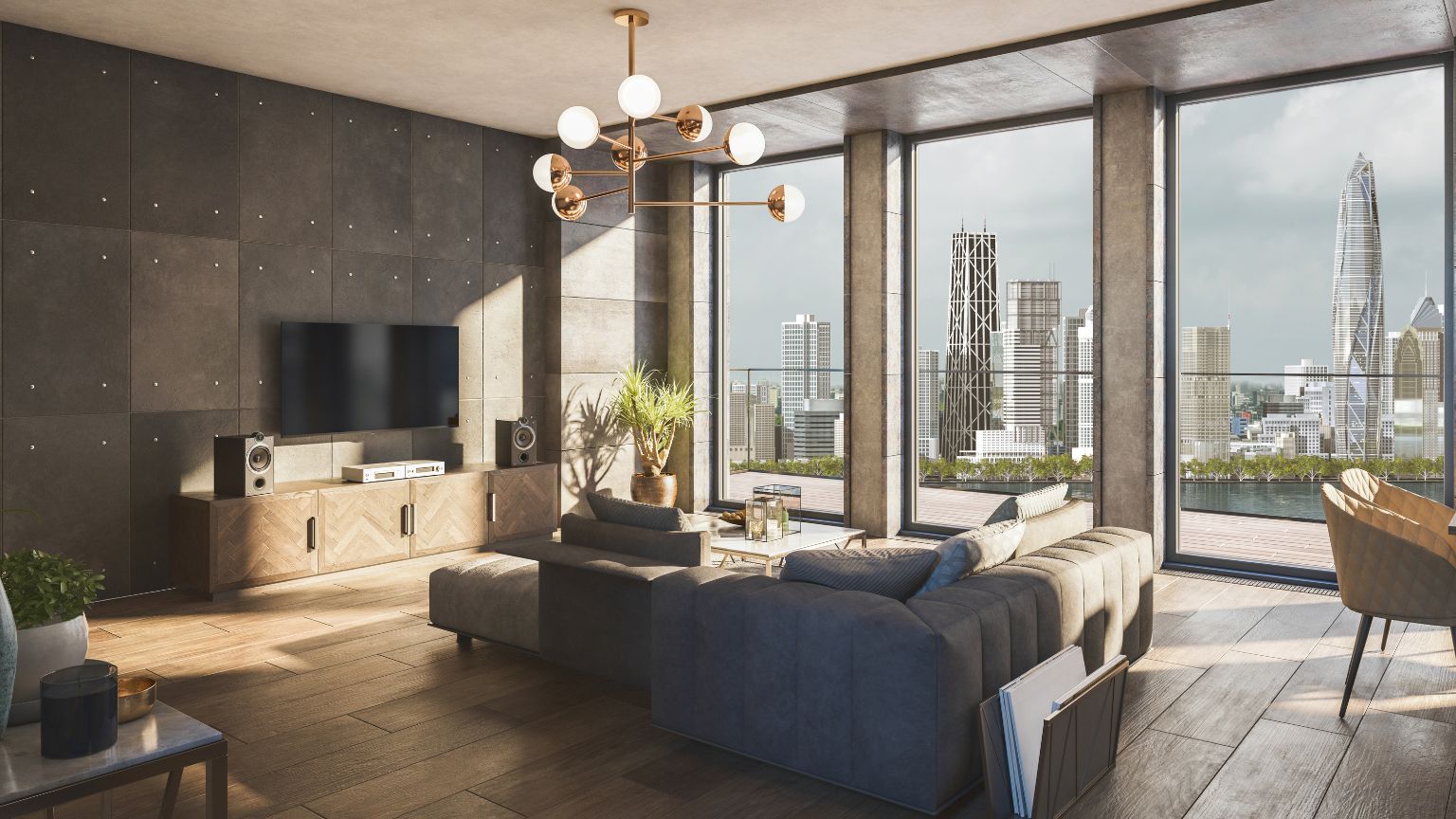 Decoración consciente y funcional en un hogar moderno con armonía visual y distribución equilibrada.