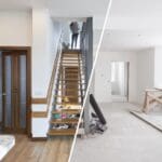 Comparativa visual entre obra nueva y rehabilitación de vivienda, con planos arquitectónicos y decisiones de diseño.