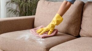 limpieza de sofás realizada de forma manual para mantener la higiene del hogar
