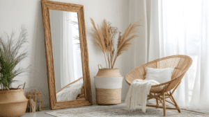 Taller de tufting en estudio creativo con diseño de alfombra artesanal.