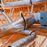 Instalación de ventilación mecánica controlada en obra nueva residencial.