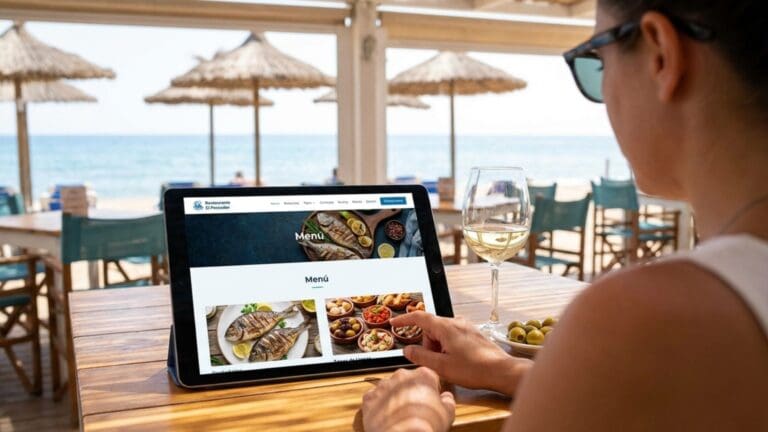 ¿Qué ofrece la nueva web de un restaurante de playa a sus visitantes?