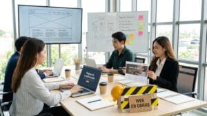 ¿Qué significa que se está realizando la web?