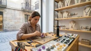 Joyería artesanal con cristales naturales en Barcelona