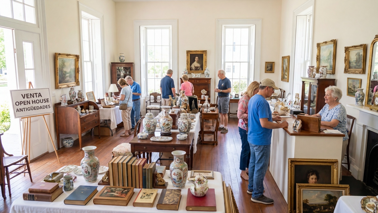 ¿Qué es una venta open house de antigüedades y cómo participar?