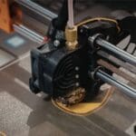 Impresora 3D fabricando prototipo para arquitectura industria y diseño