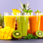 Zumos naturales elaborados con frutas tropicales de Canarias.