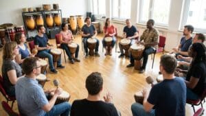 ¿Qué son los talleres musicales y cómo se aprende percusión yoruba?