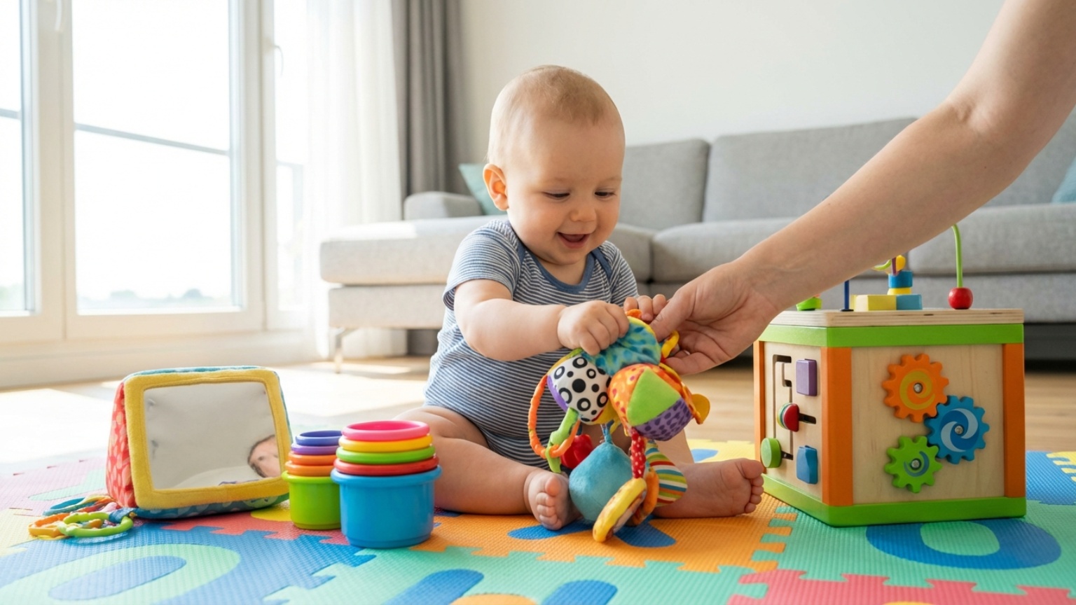 ¿Cuál es la importancia de los juguetes para el desarrollo del bebé?