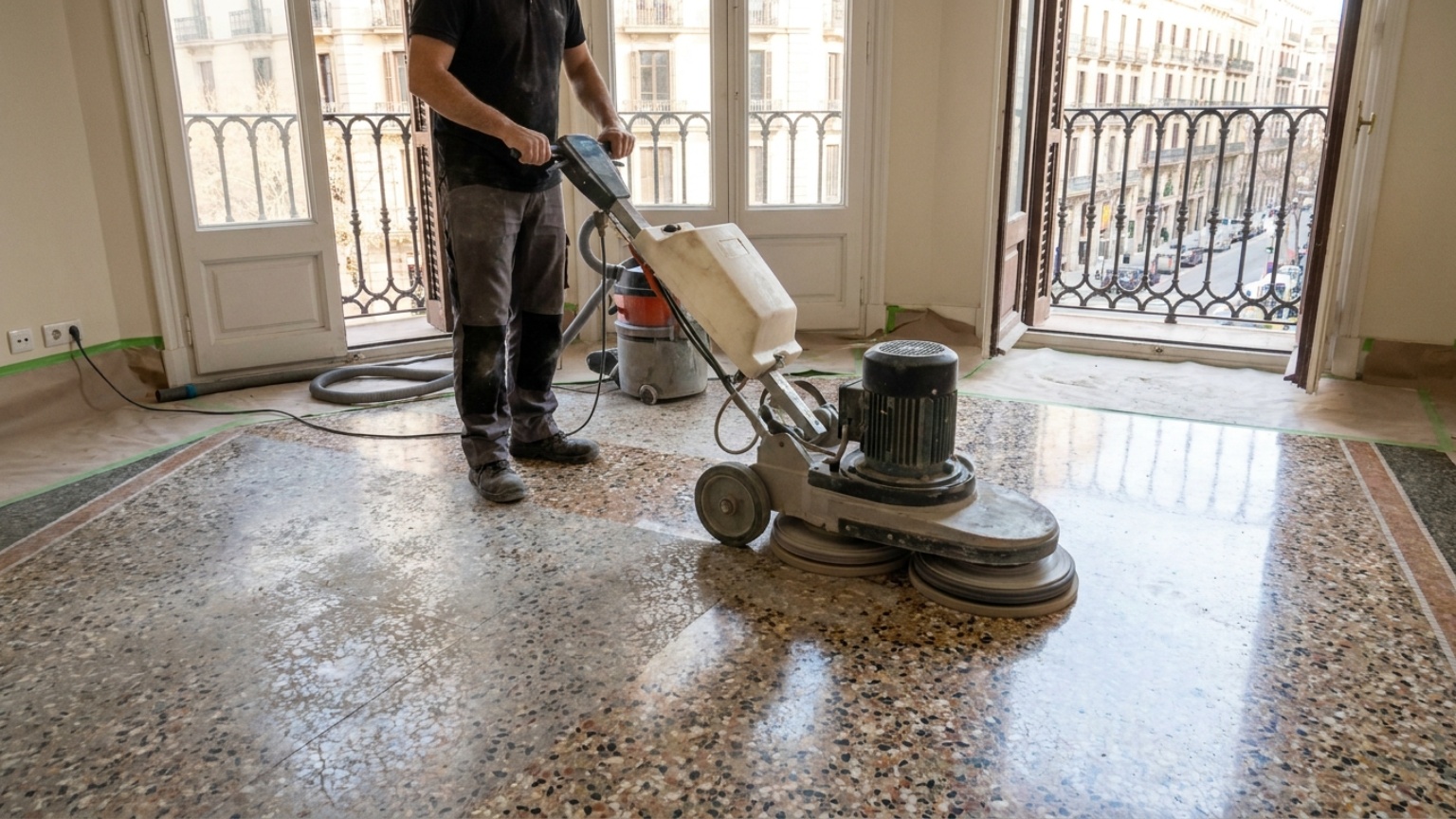 ¿Qué es el pulido de terrazo en Barcelona y por qué se hace?