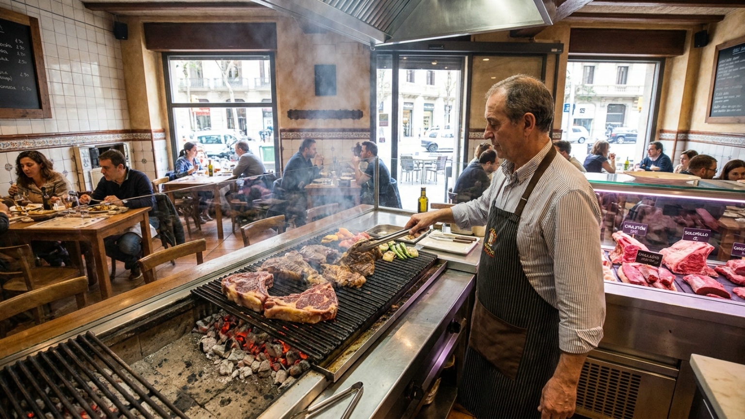 ¿Qué define la experiencia de las carnes a la brasa en Barcelona?