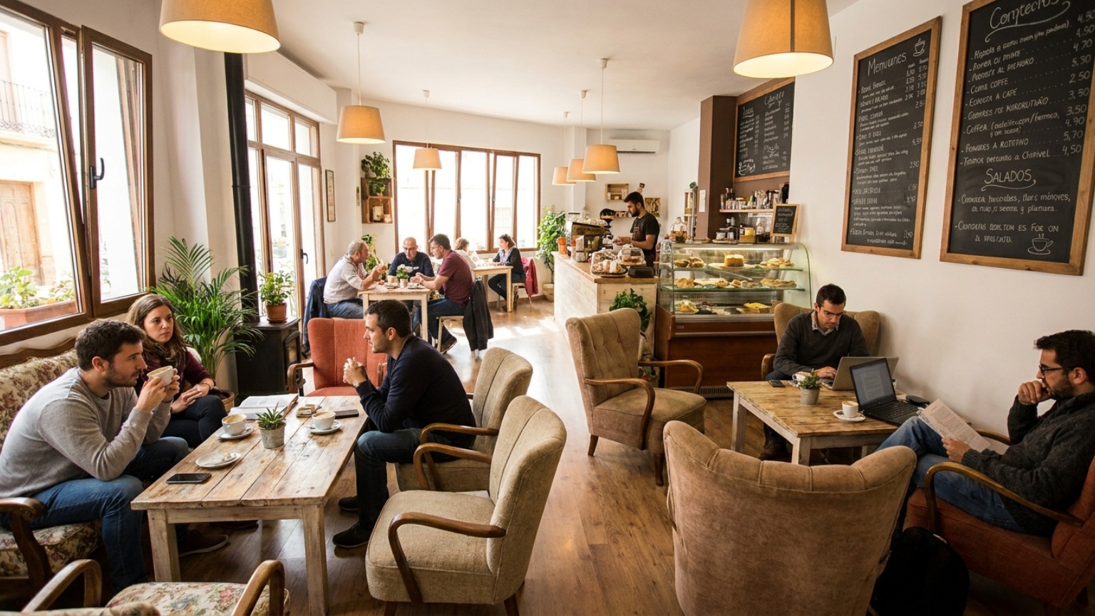 ¿Qué define a una cafetería con buen ambiente en Chirivel?