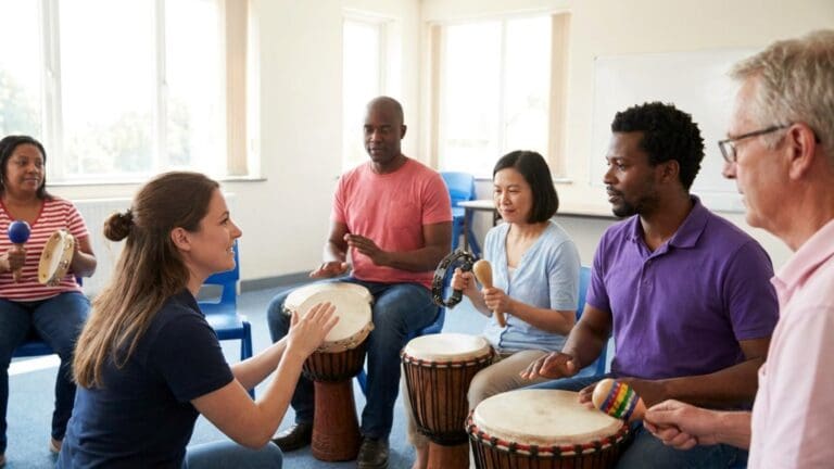 ¿Qué es la musicoterapia con percusión y cómo funciona?