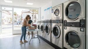 Preparación para usar una lavandería en Altea