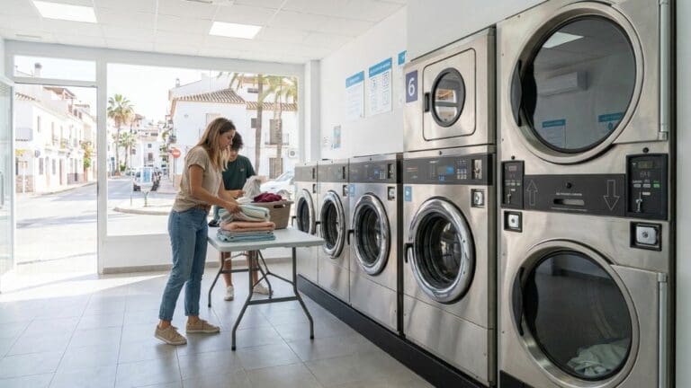 Preparación para usar una lavandería en Altea